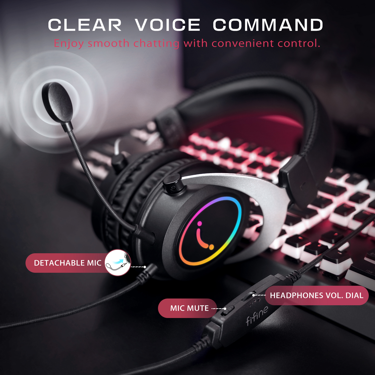 FIFINE Gaming Headpset with Dy – обзор и цена Gaming Headset Rgb