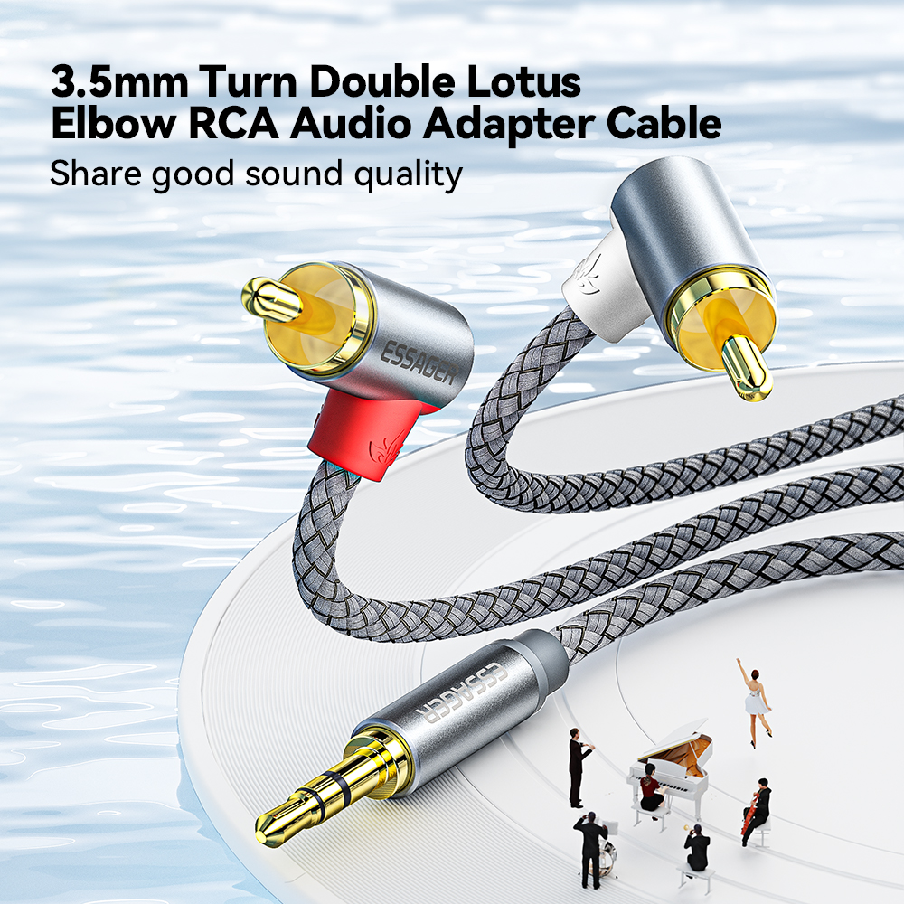 Essager 90 ° Angle RCA Audio S – обзор и цена Audio Splitter Y