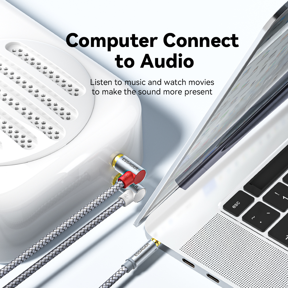 Essager 90 ° Angle RCA Audio S – обзор и цена Audio Splitter Y