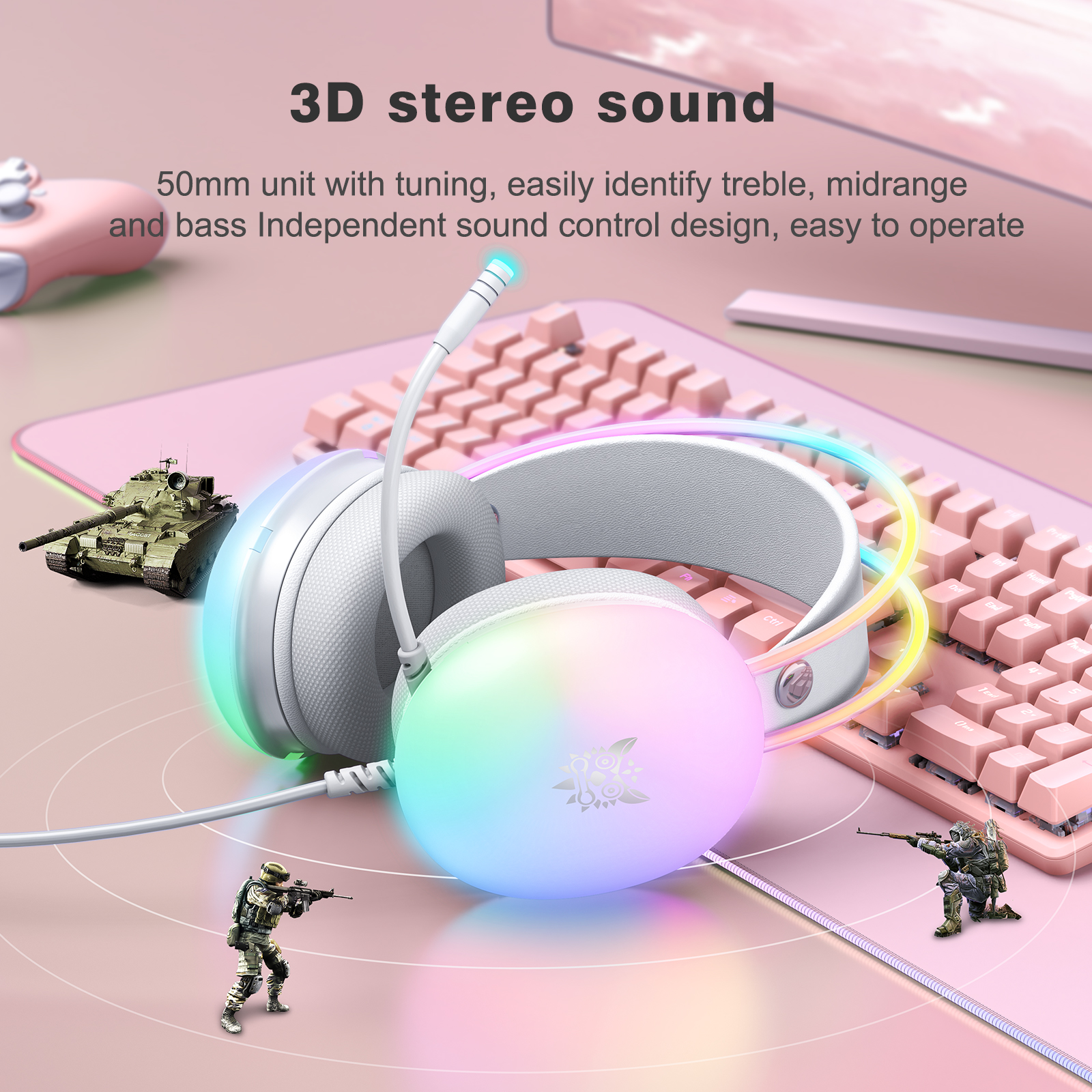 ONIKUMA 2023 NEW Headphones wi – обзор и цена Gaming Headset Rgb