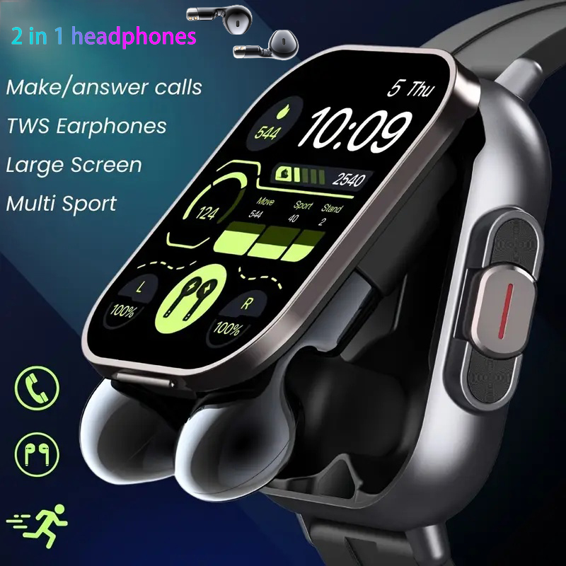 New TWS 2 in 1 Smart Watch wit – обзор и цена Earbuds Charging Case